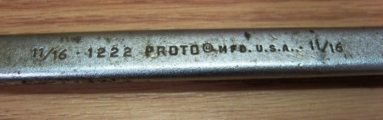 Proto (1222) 11/16 x 11/16 12 Point Open / Closed Combination Wrench **U.S.A**