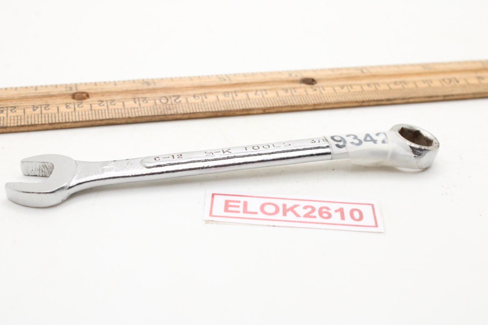 S-K Tools C-12 3/8″ 6 Point SAE Combination Wrench 4.5″ USA