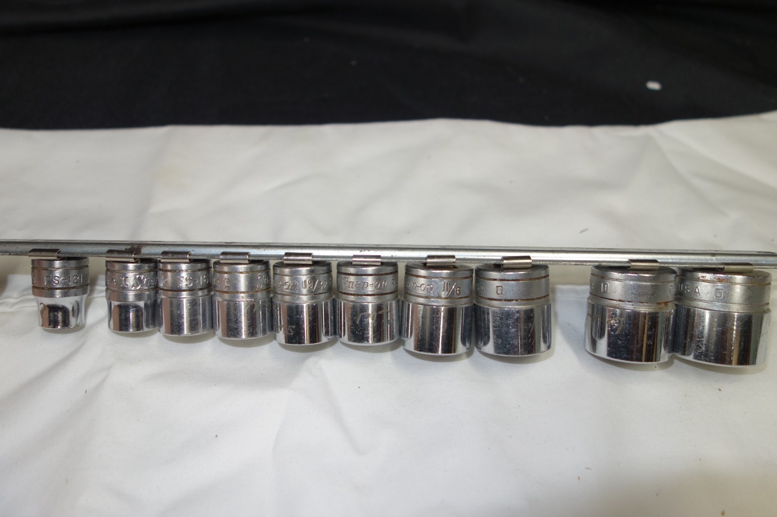 Snap On 10 Piece 6 Pt Socket Set FS-281, 261, 241 ,221, 201, 191,181,161,141,121