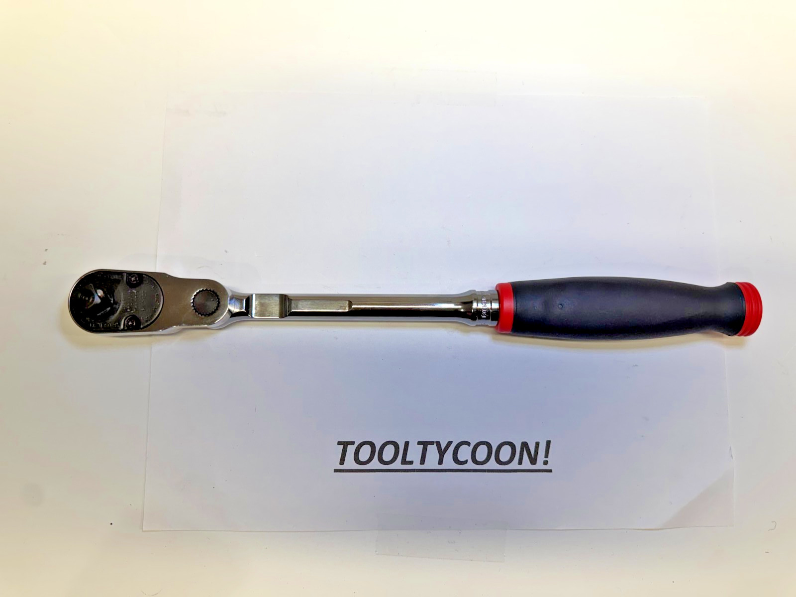 Snap-on Tools USA NEW RED 3/8″ Soft Grip Long Multi-Position Ratchet FHL80MP