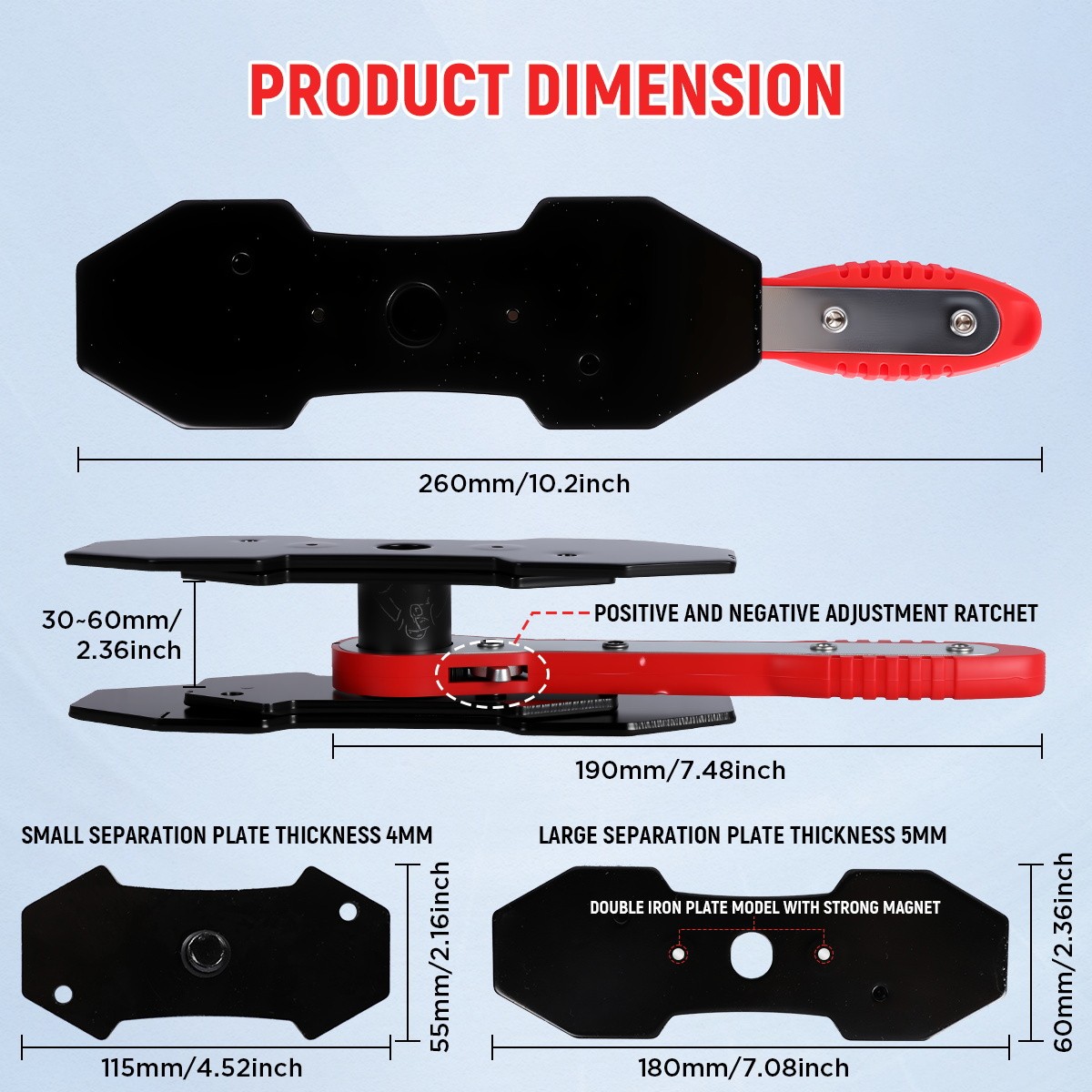 Brake Caliper Compression Tool Car Brake Repair Tool 360°Adjustable With 4 Hooks