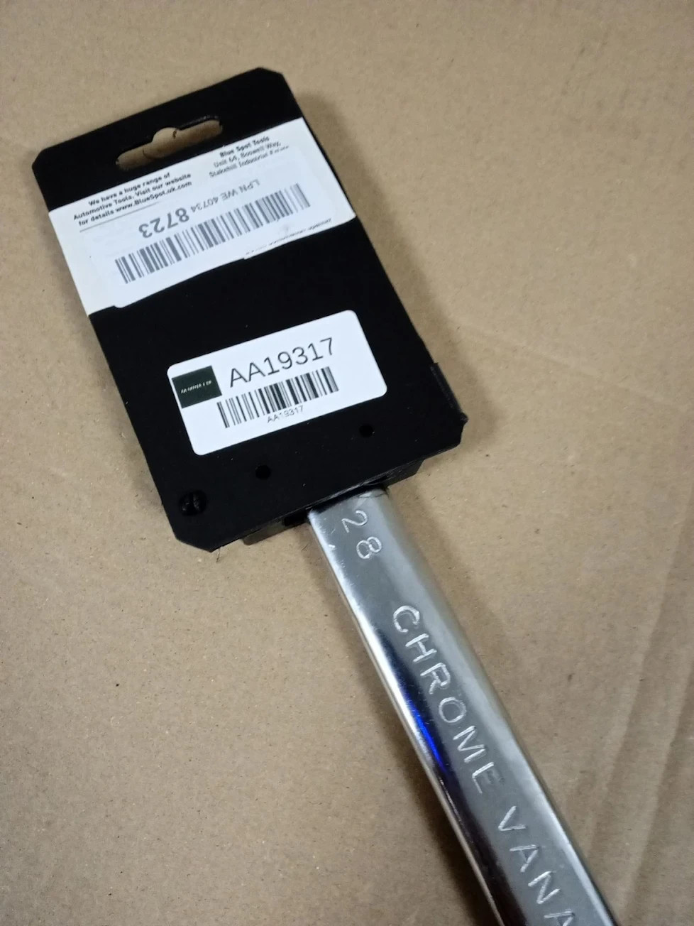 Blue Spot 5244 28mm Fully Polished Chrome Vanadium Steel Spanner New