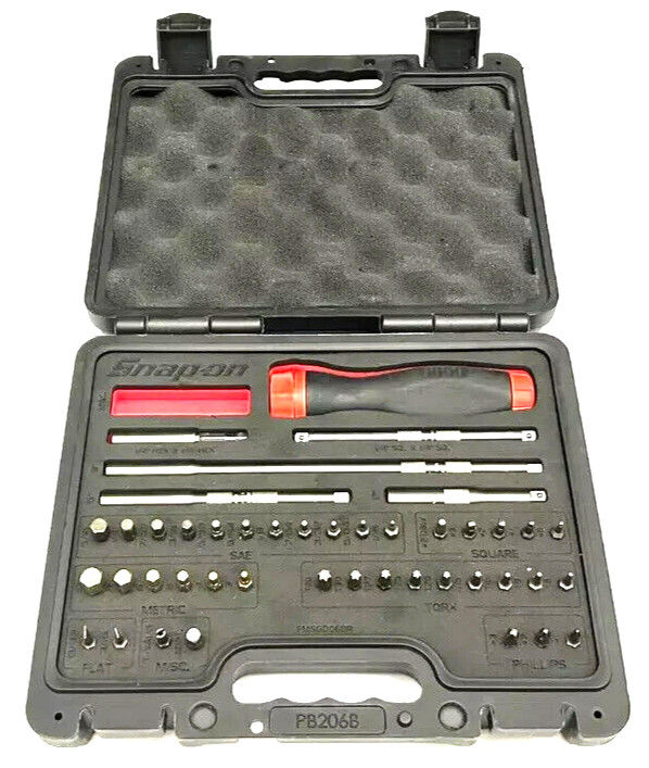 New Snap-on™ SGDMRC44FR RED Foam 44 Piece Ratcheting Screwdriver Master Set