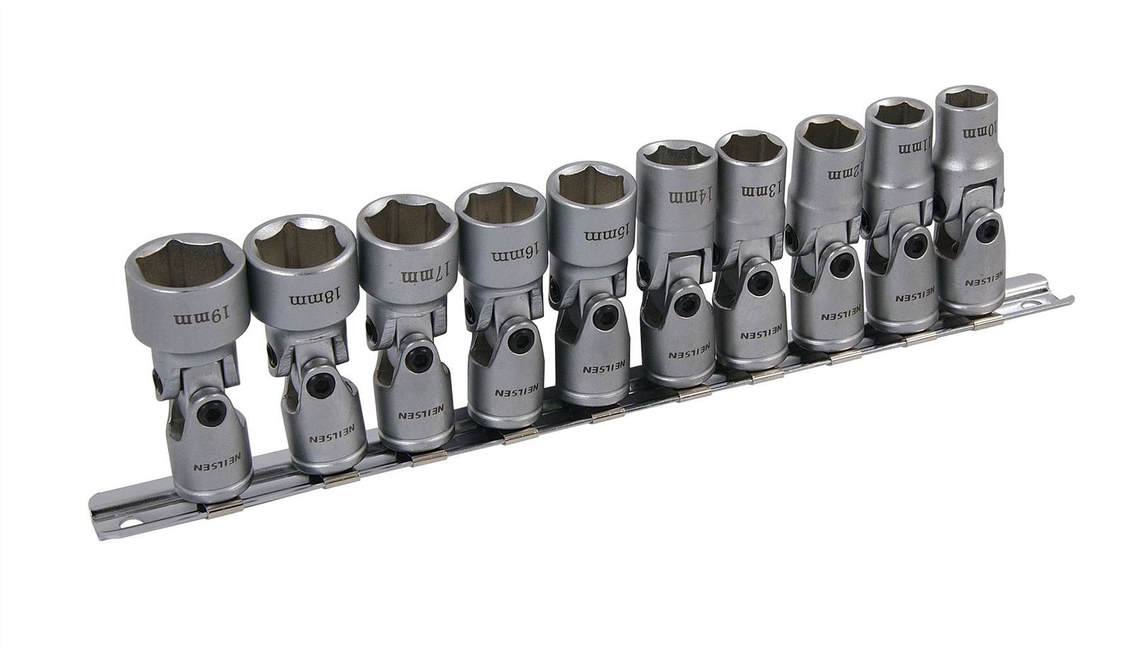 3/8″ Universal Wobble Joint Socket Set 10, 11, 12, 13, 14, 15, 16, 17, 18, 19mm