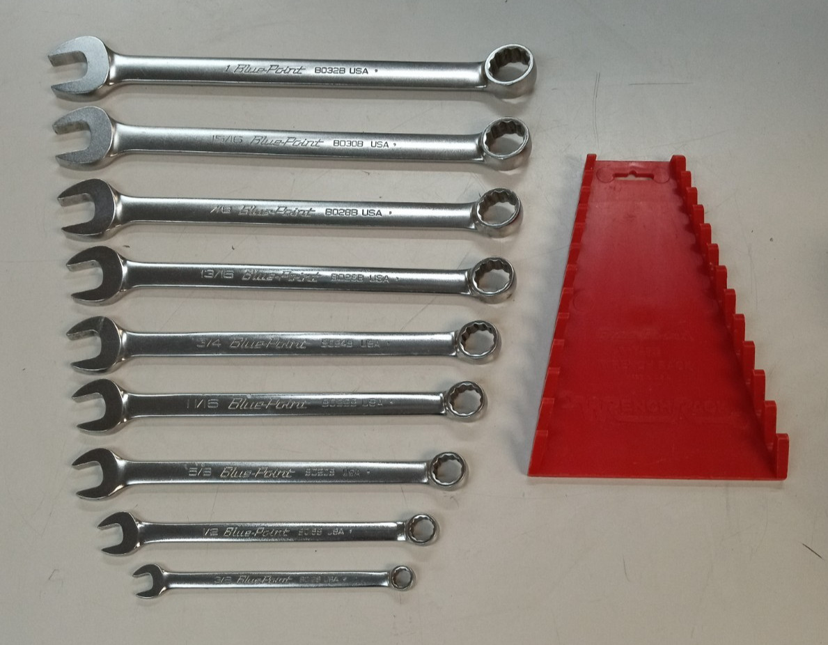 Blue point Wrenches & rail 3/8 1/2 5/8 11/16 3/4 13/16 7/8 15/16 1″ BO32B BO12B