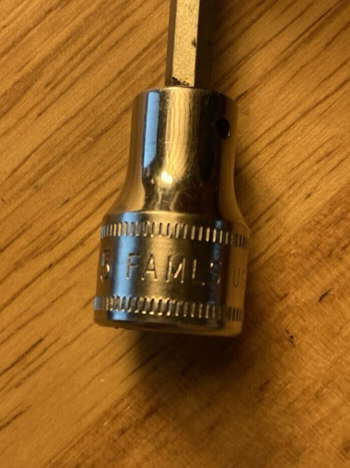Snap-On Tools FAML 5 3/8″ Drive Metric 5 mm Long 6-inches Long Hex Socket Driver
