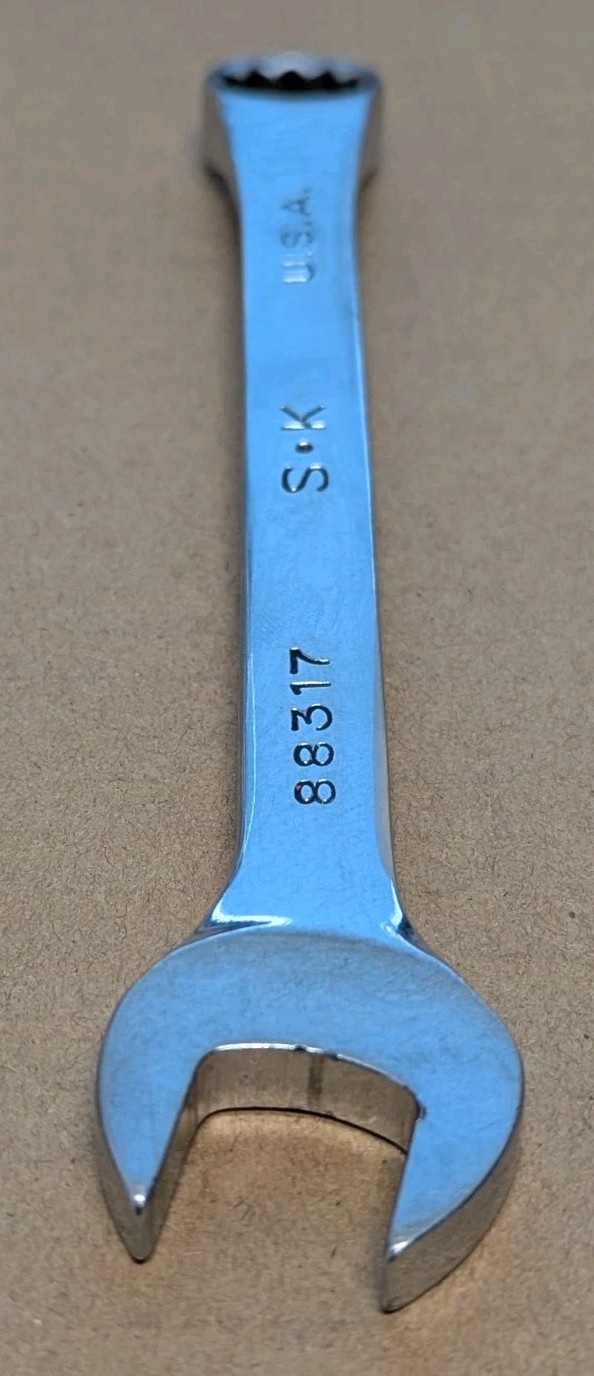 S-K Tools 88317 17mm 12-Point Metric Combination Wrench SuperKrome USA
