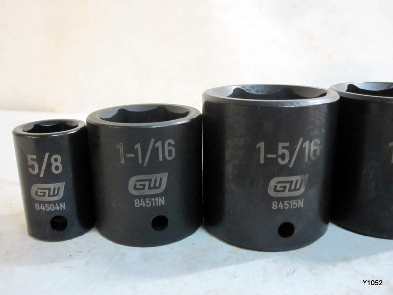 Gearwrench set of 6 sockets 6 point see description