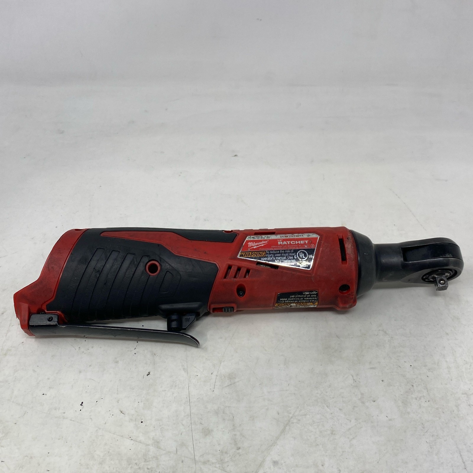 Milwaukee M12 1/4″ Cordless Ratchet 2456-20 Tool Only Red/Black