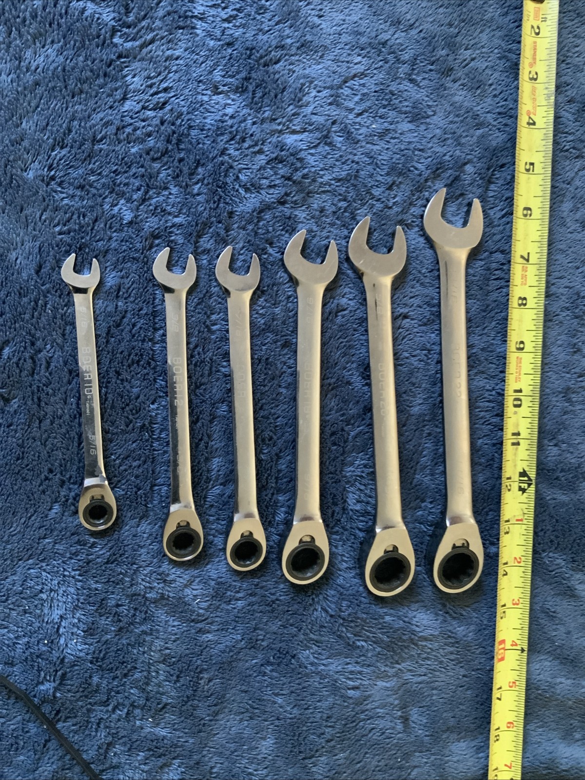 Blue Point Ratcheting Wrench Set, Sae, 6pc….see Pics…bbbb