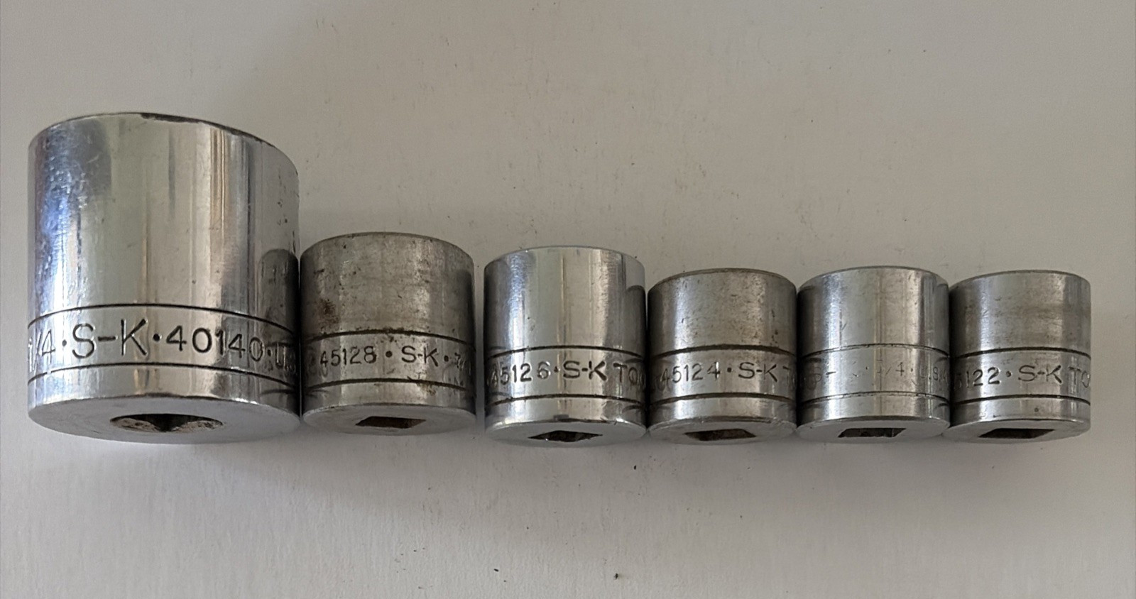 S-K 3/8” Drive Socket Set 12 Pt SAE Shallow 6 Pcs See Description