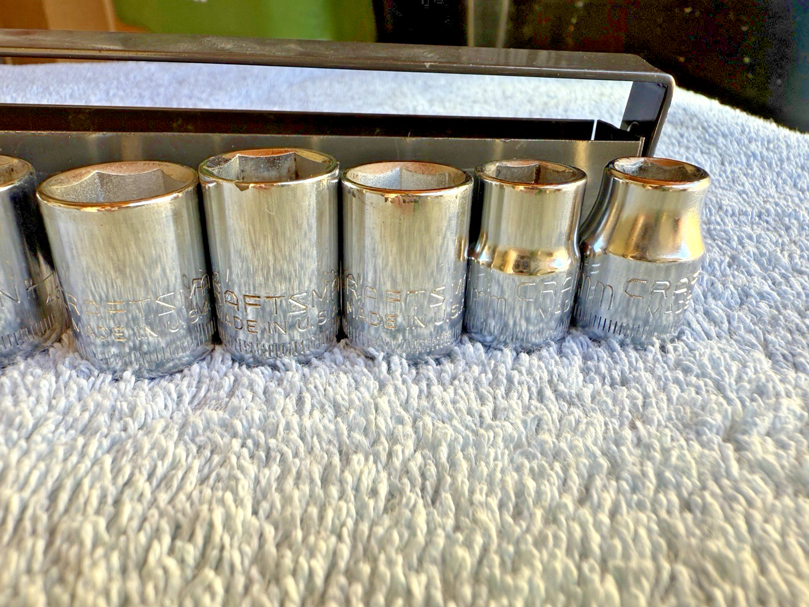 VINTAGE Craftsman USA Metric 3/8″ Dr. Shallow Socket Set 8pc 12pt 9mm-19mm