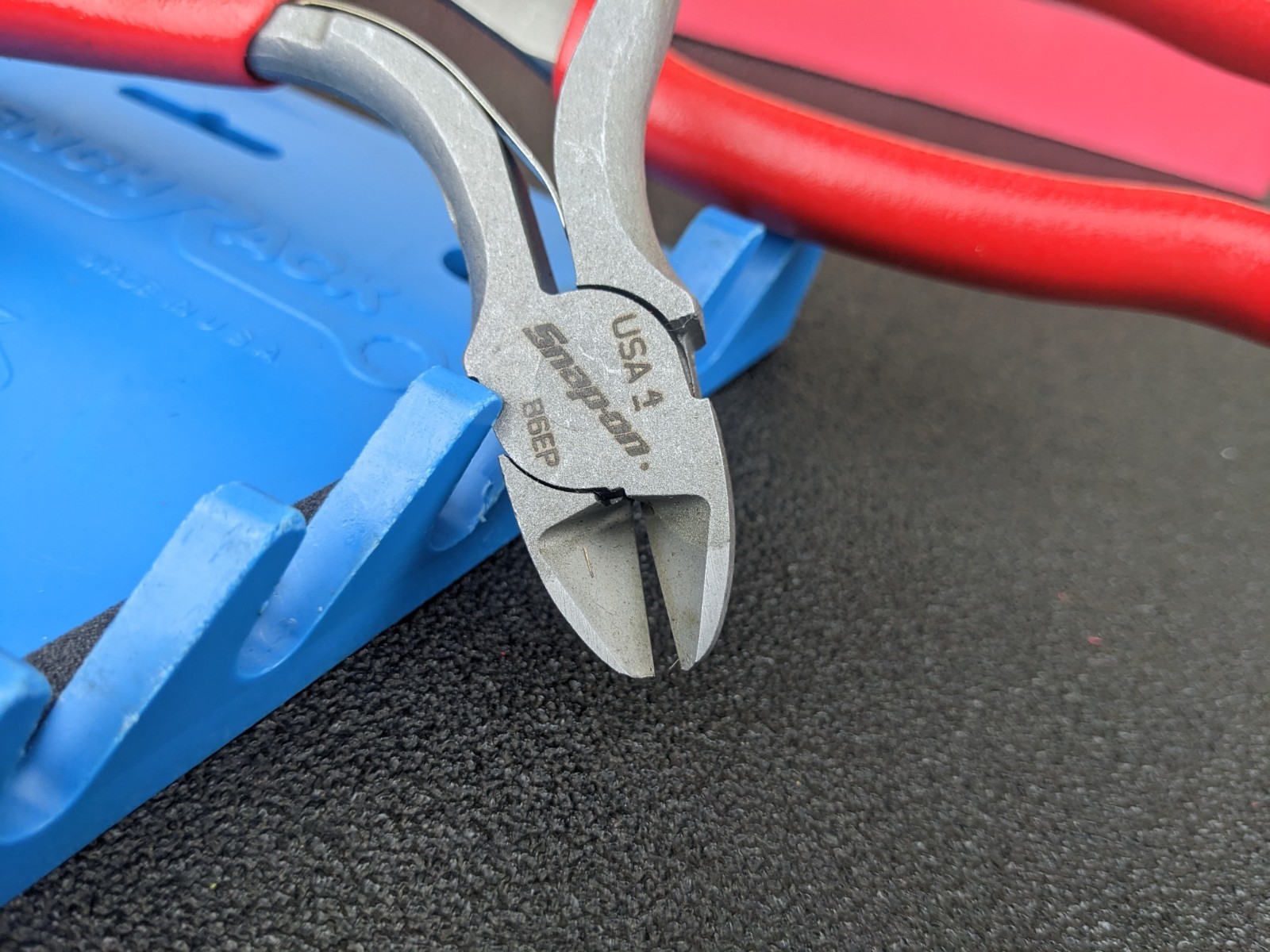 #bp051 Snap-on USA NEW RED 10-Piece Diagonal Cutter Pliers Foam Set PLDC1000FR