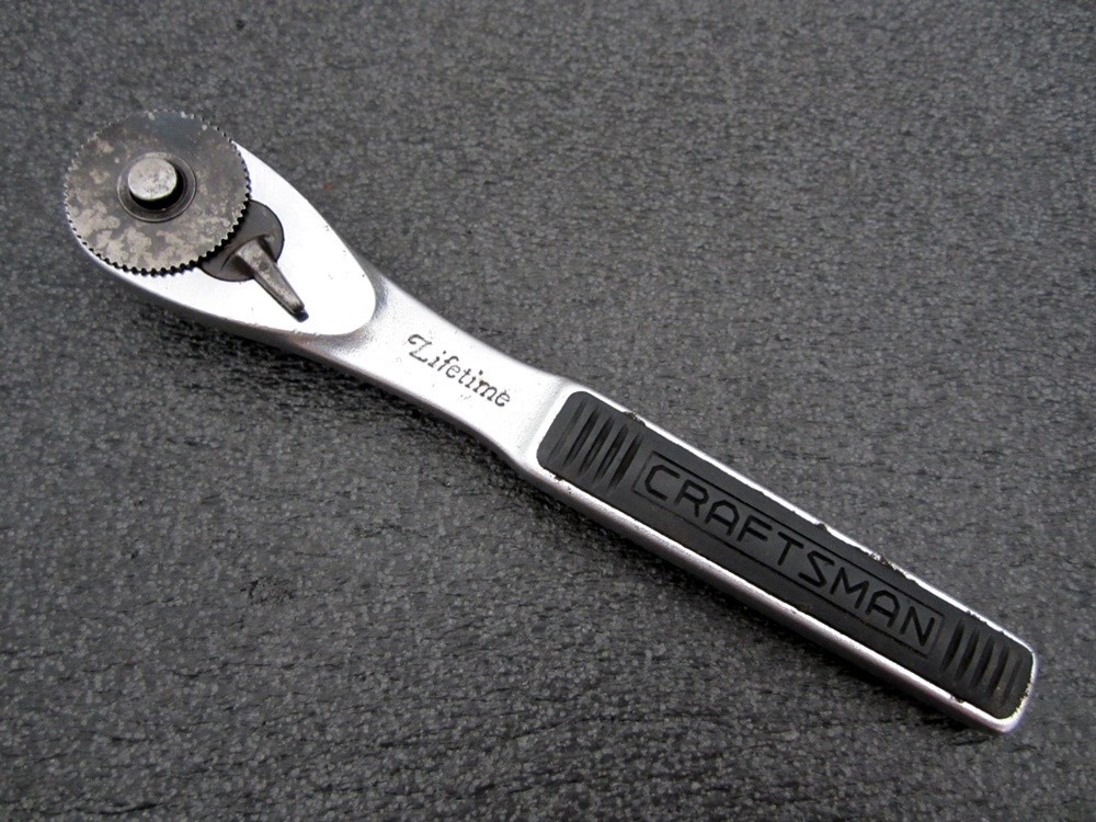 Vintage Craftsman 3/8″ Drive Lifetime Ratchet 43765 Stainless Made USA