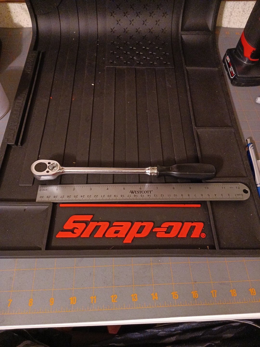 Snap-on FL721 3/8 Dr. Ratchet Black Hard Handle 1989