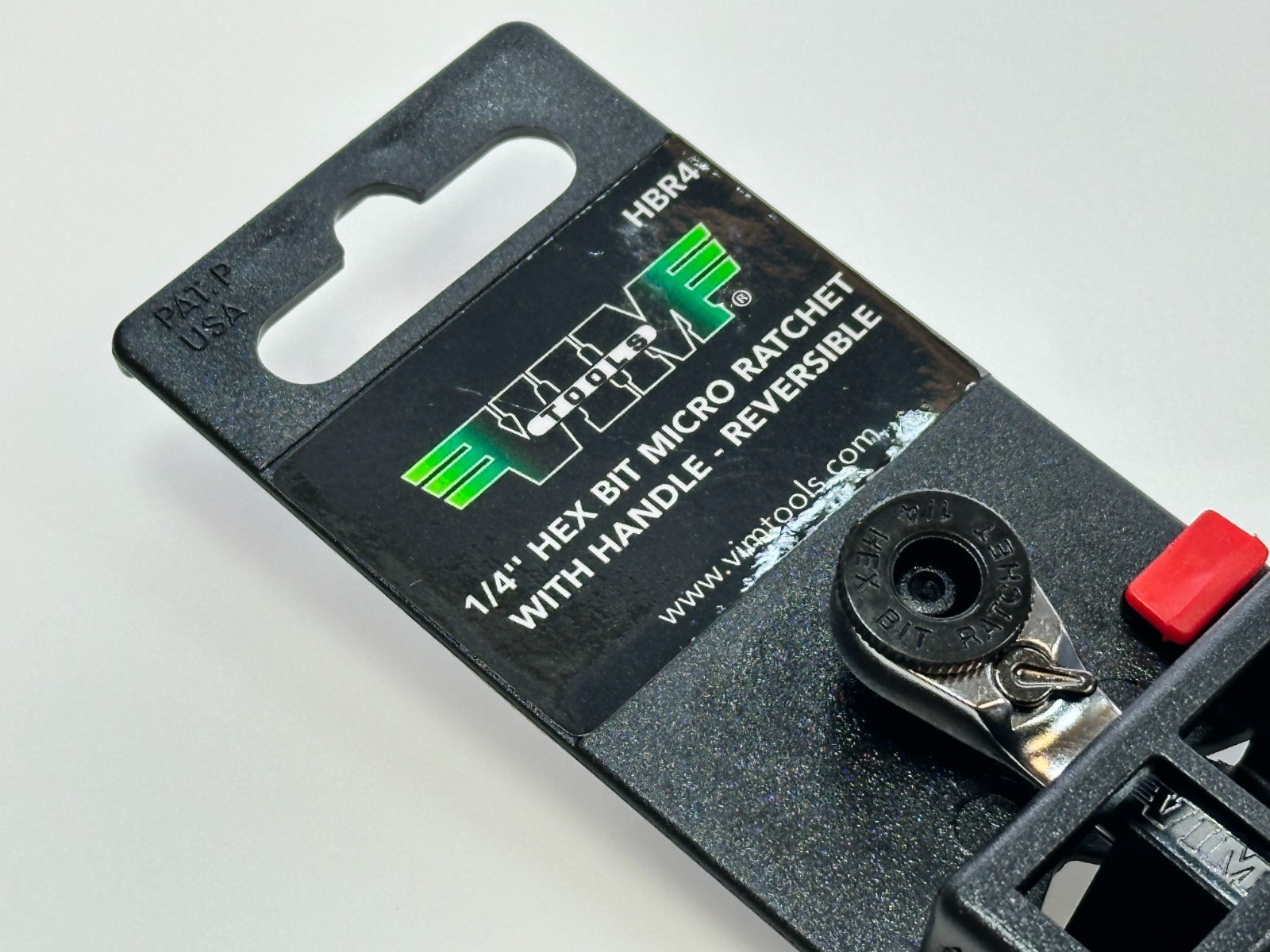 NEW VIM HBR4 1/4″ Hex Low Profile Reversible Micro Ratchet w/ Soft Grip Handle