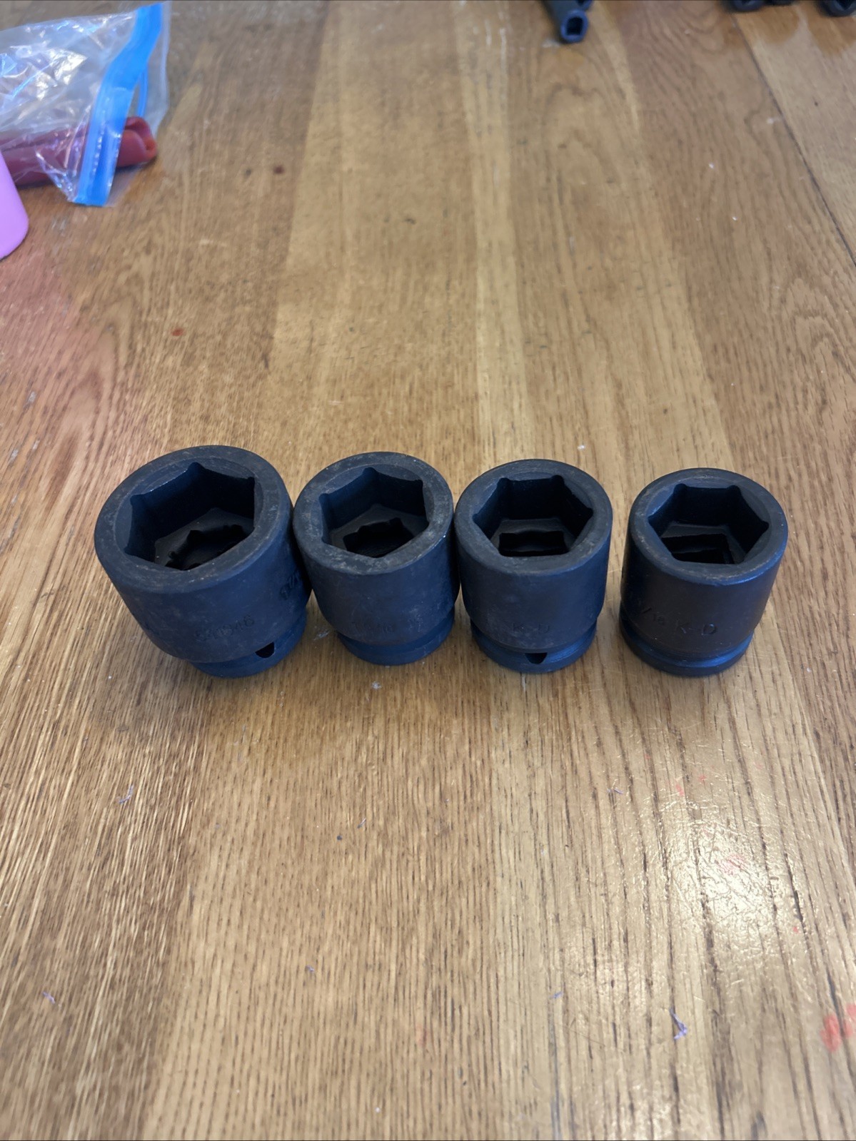 K-D Tools – Lot Of 4 Heavy Duty 3/4” Drive Impact Sockets,6 Point Sockets USA