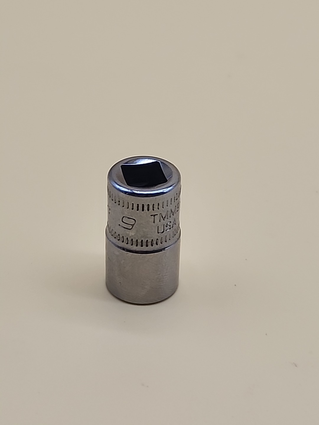 Snap-on Tools 1/4″ Drive 6pt Shallow Chrome Socket TMM9 USA