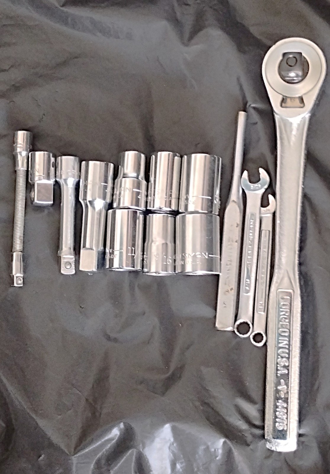 Craftsman Automotive Tool Lot- 14 Pcs ~Ratchet, Extension, Socket, Wrench, Punch