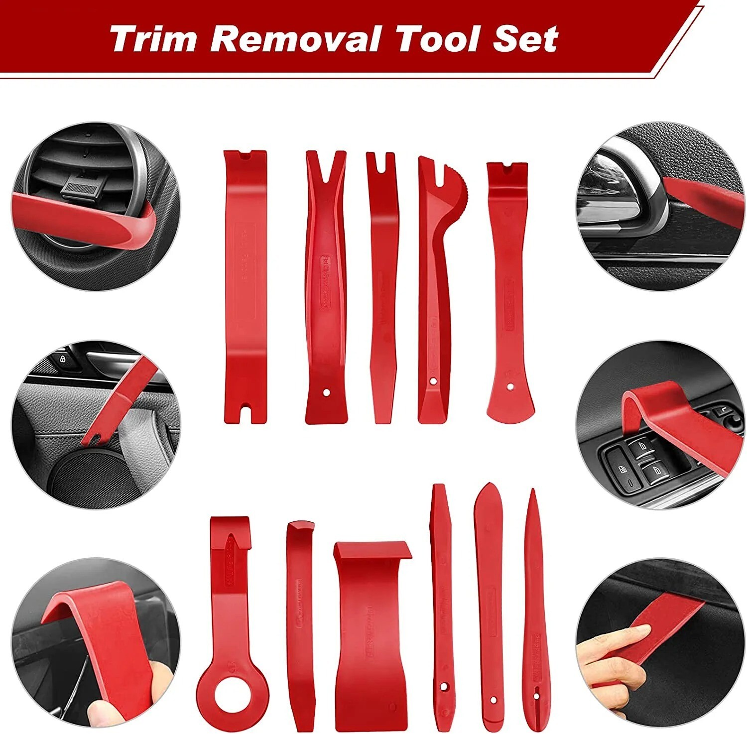 Plastic Trim Removal Pry Tool Set for Car Radio Panel Door Auto Trim Puller Set