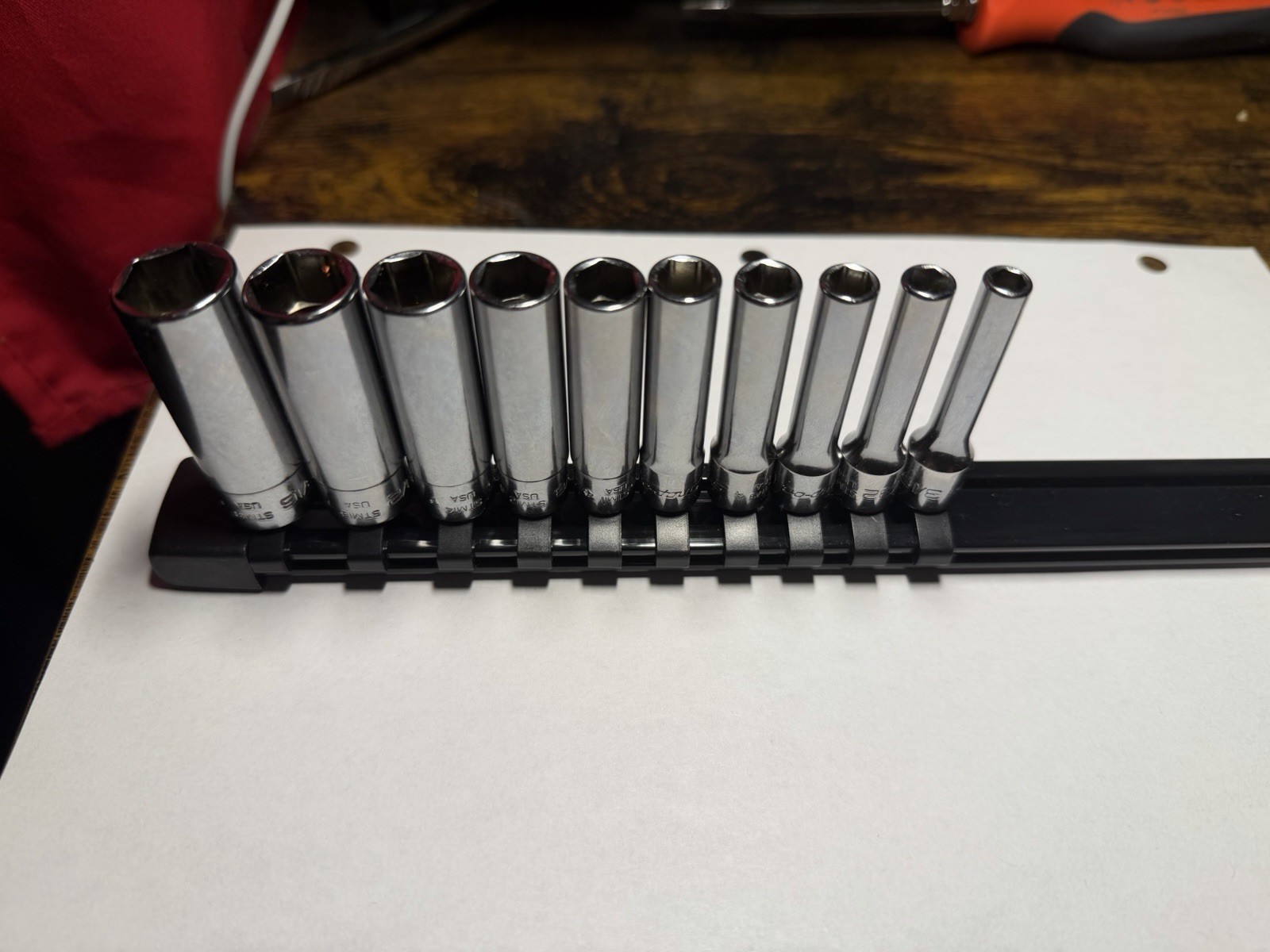 Snap-on Tools USA NEW 20pc 1/4″ Drive 6PT SAE Shallow Deep Socket Set 120STTM