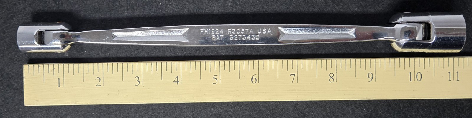 Snap-on (Unmarked) FH1824 USA 9/16 & 3/4″ Flex Head Wrench Excellent Condition