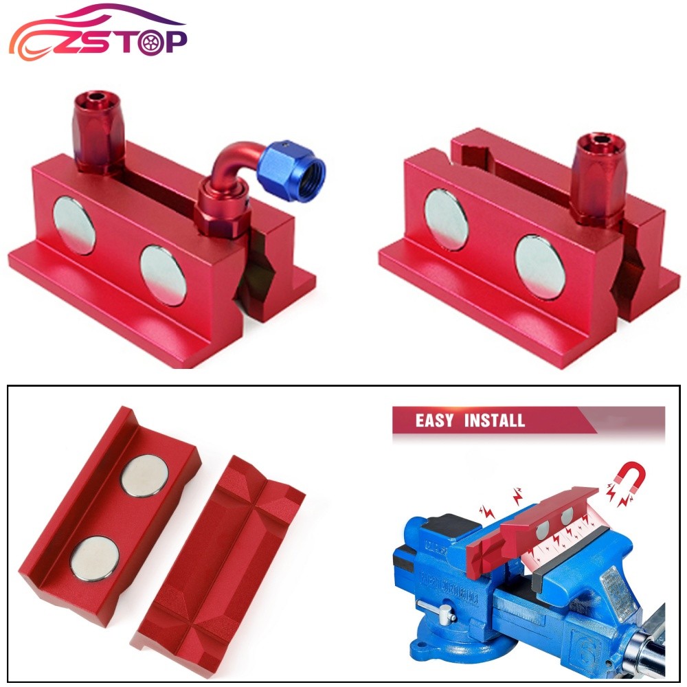 4» Vise Jaw Protective Inserts Tool Magnetic Aluminum for AN Fittings Assembly