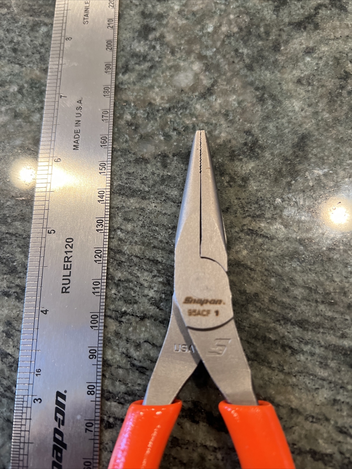 Snap-On 95acf 6” talon grip needle nose pliers orange