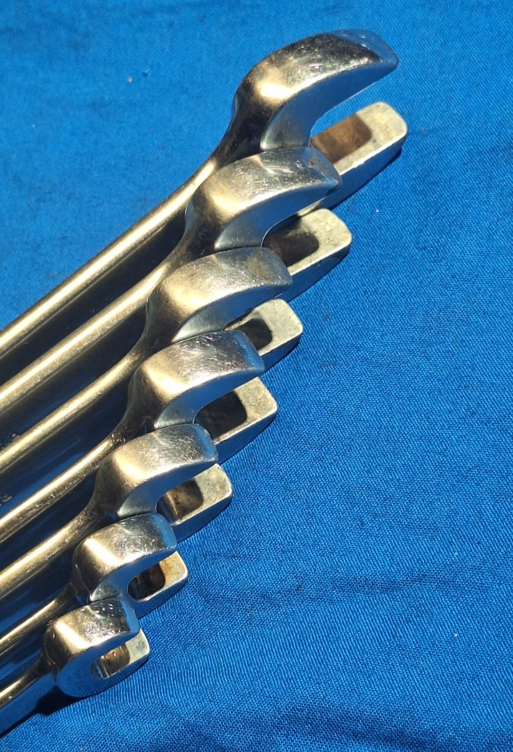 Old Logo Snap-On 7 piece RXS Open end Flare Nut SAE wrench set 3/4″ – 3/8″