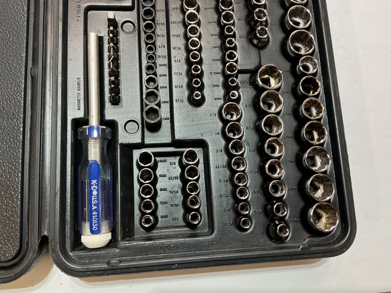 Vtg Allen 119 pc 1/4 & 3/8″ drive socket set USA made rare metric & SAE