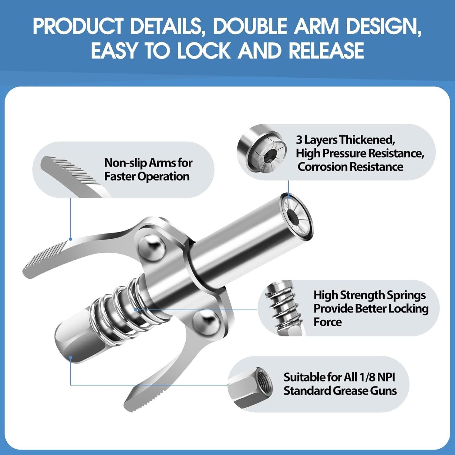 Grease Gun Tips,Grease Coupler, Lock n Lube Grease…
