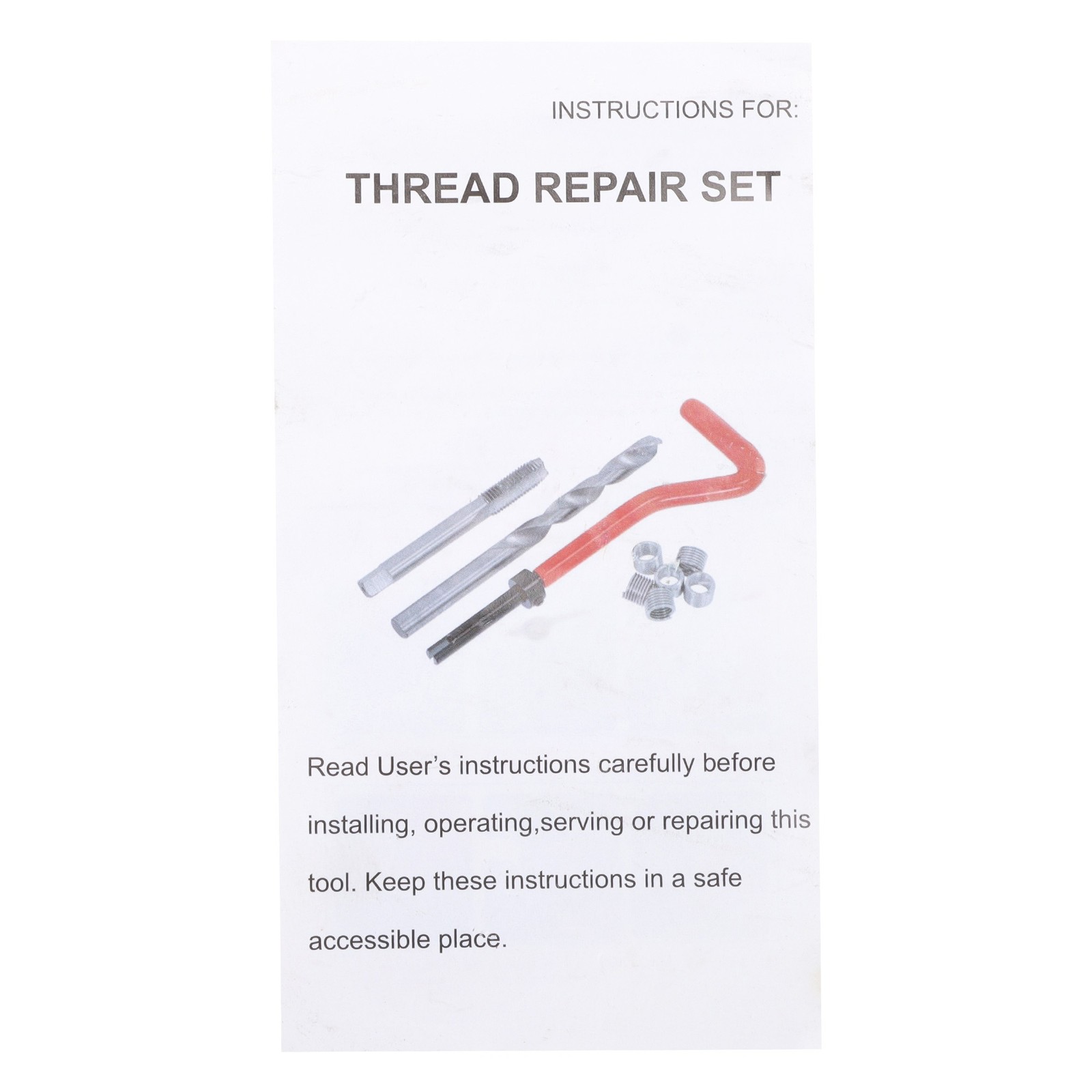 Helicoil Thread Repair Kit 338-Piece SAE and Metric Rethreading Tool Kit M5 M6