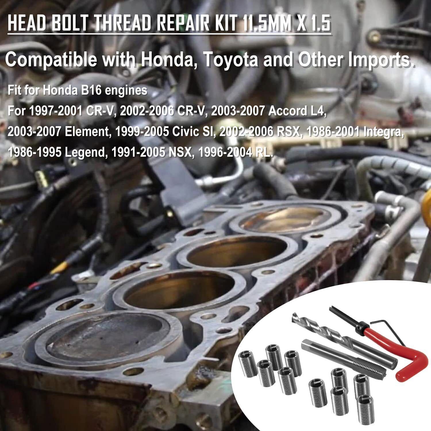 1420 Head Thread Bolt Repair Tool Kit for Toyota 11.5mm x 1.5 Engine