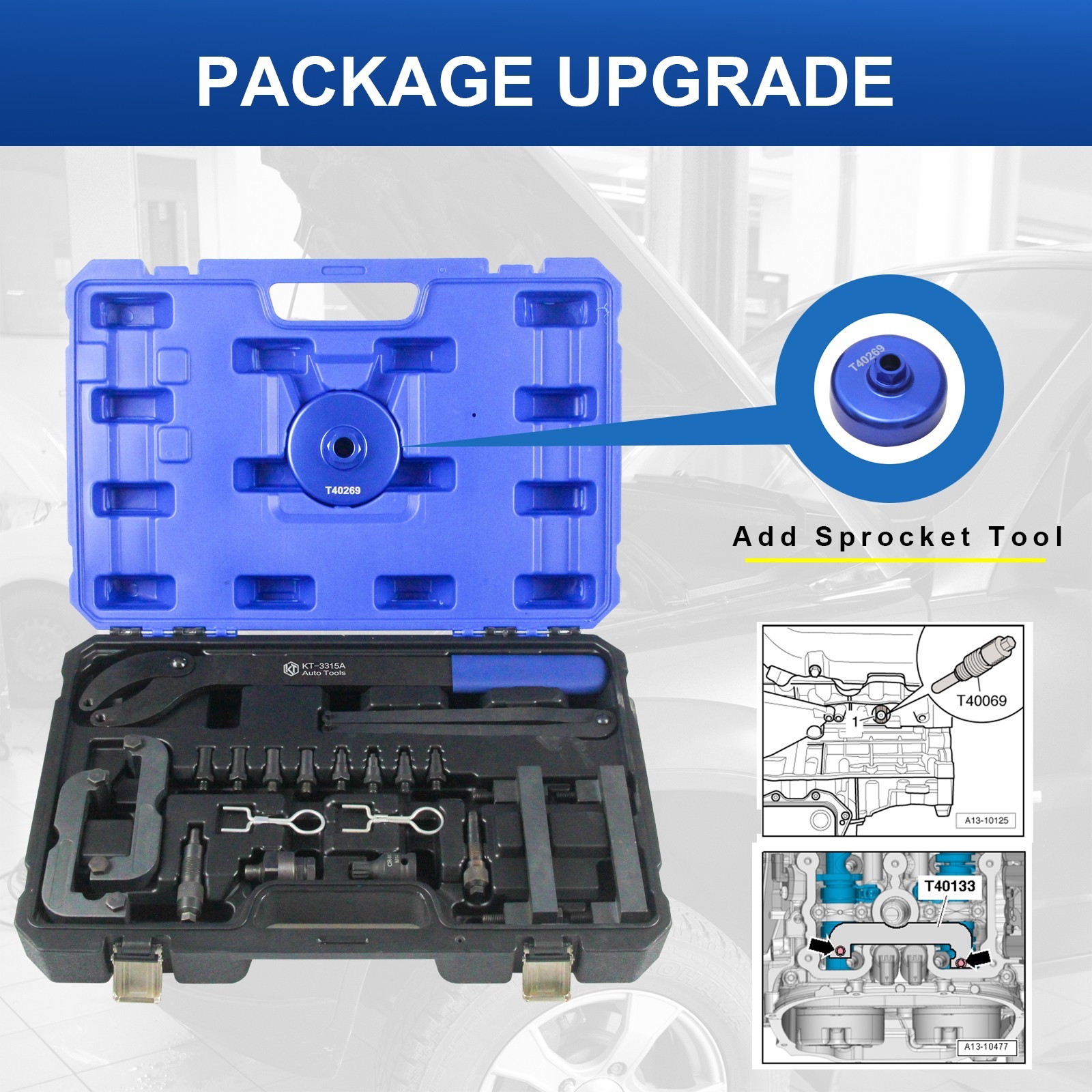 Engine Camshaft Locking Timing Tool Kit for VW Audi 2.0 2.4 2.5 2.8 3.0T 3.2