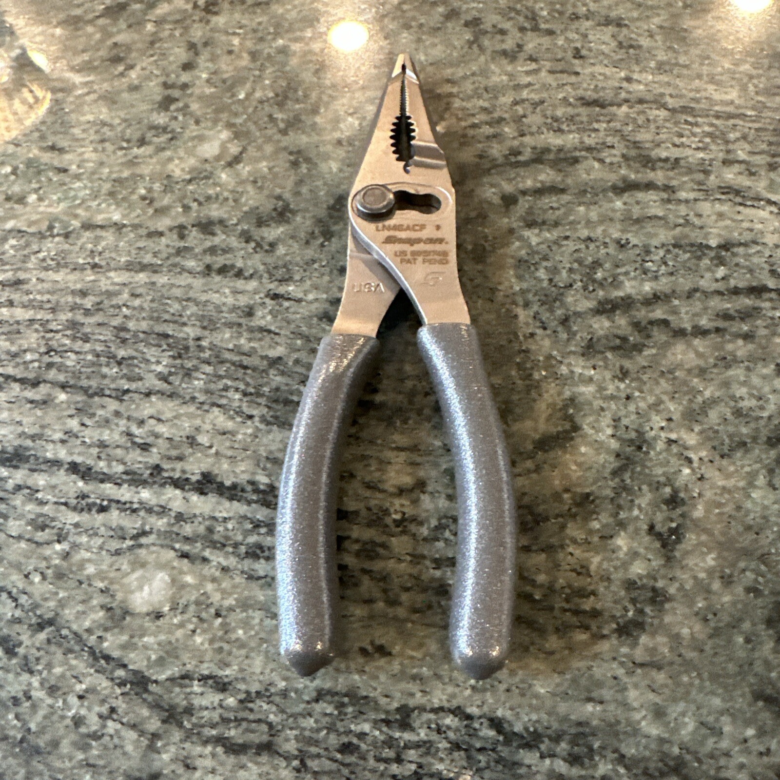 Snap On ln46acf 7” talon grip®️ long nose slip joint pliers dark titanium