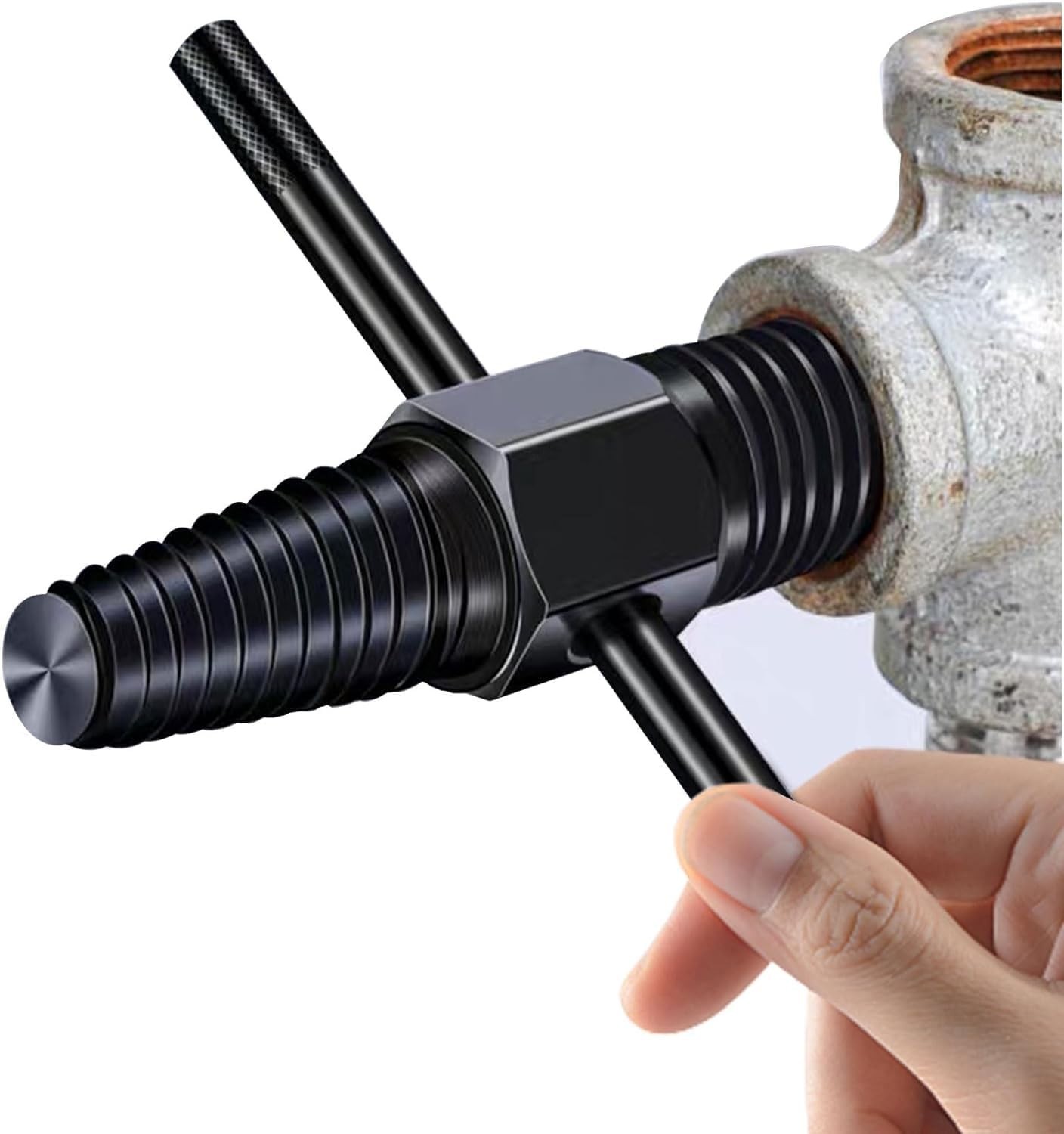 2-in-1 Pipe Screw Extractor Set for 1/2 & 3/4 Inch Rusted/Damaged Fasteners