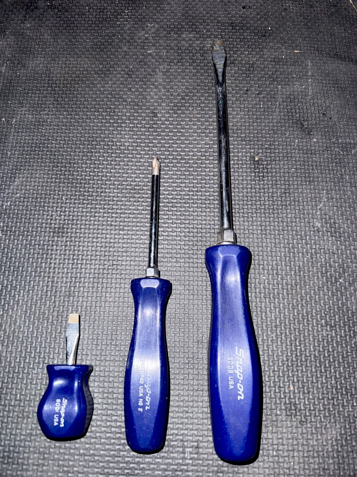 SNAP-ON 3PC BLACK HARD HANDLE COMBINATION DRIVE SCREWDRIVER SET