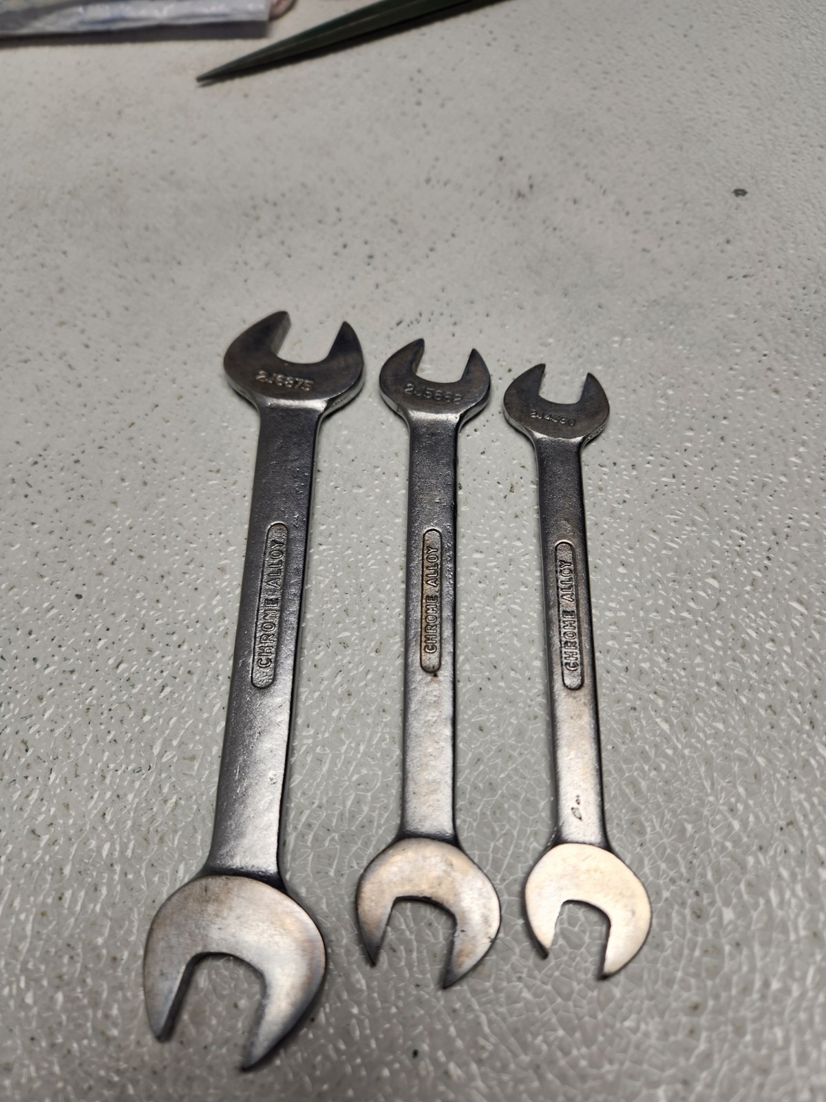 Lot of 3 BRITOOL Wrenches Made In England 3/4&11/16, 5/8&9/16, 1/2&7/16.