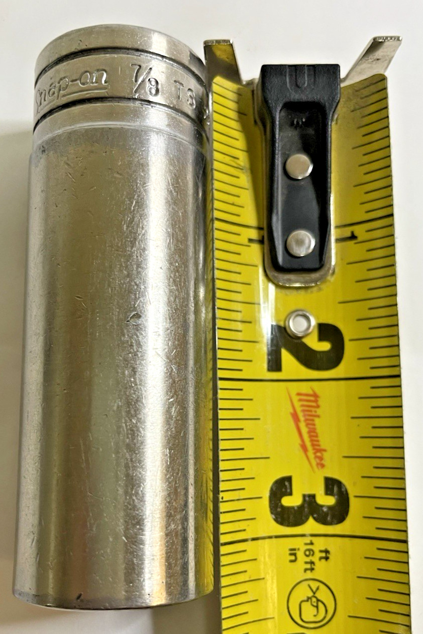 Snap-On TS-281 7/8″ SAE Flank Drive Deep Socket 1/2″ Drive 6 Point Made in USA