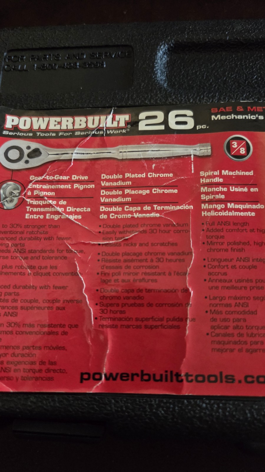 Powerbuilt 26 Pcs 3/8 Socket Set See Photos.