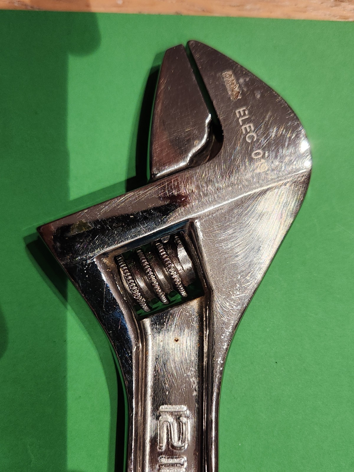 Snap On Tools USA 12” Chrome Adjustable Wrench 1-5/16” Jaw Capacity AD12 NICE