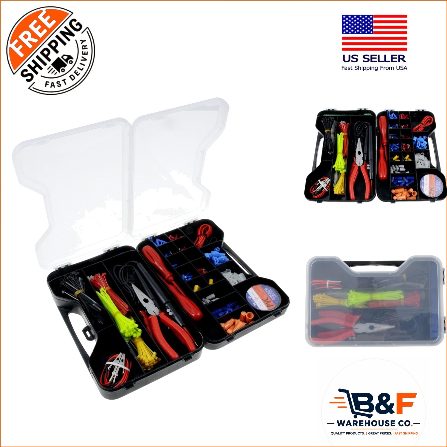 Efficient 399-Piece Automotive Electrical Repair Kit – Lightweight & Portable