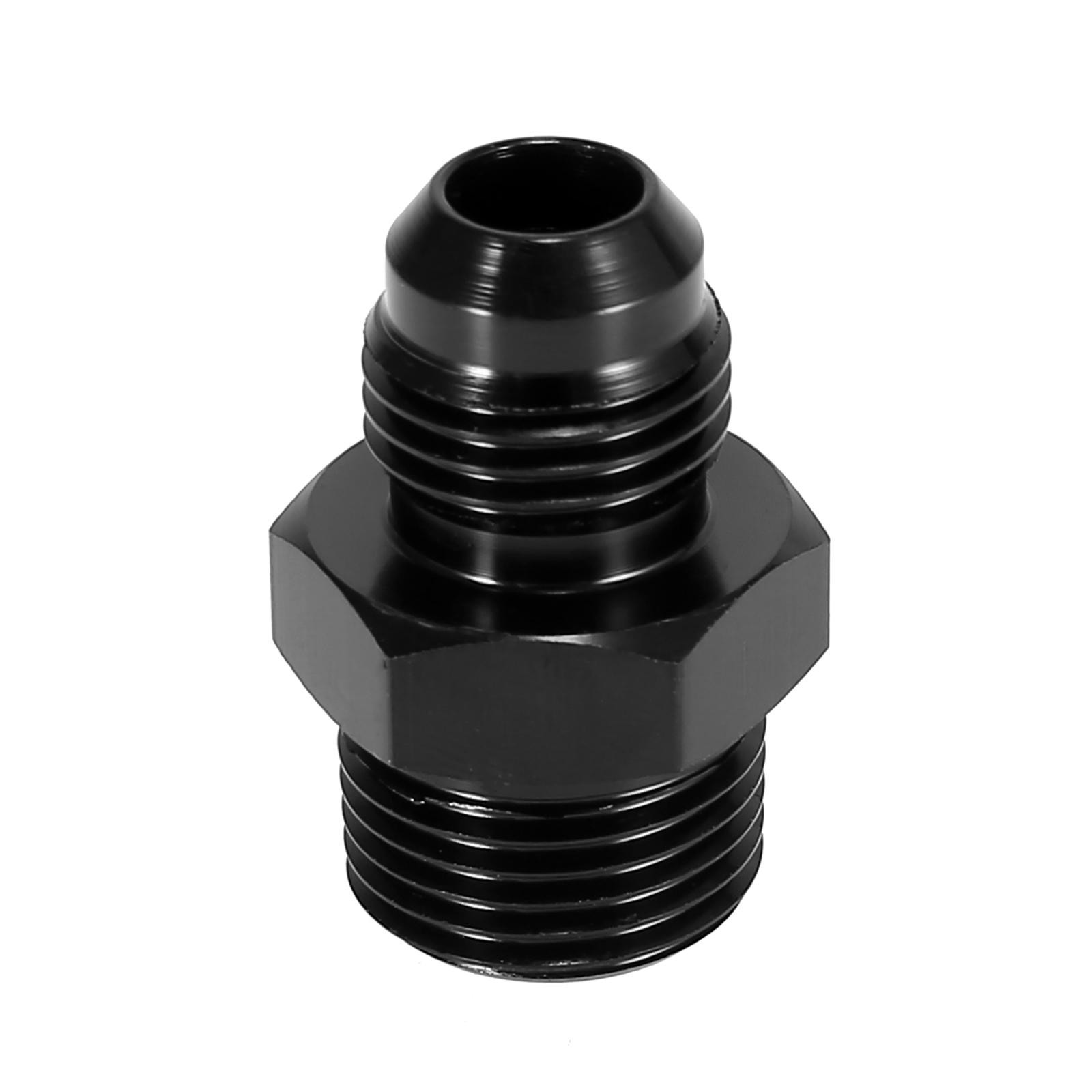 AN6 Male to 3/8″ NPT Male Car Glow Fitting Adapter Black
