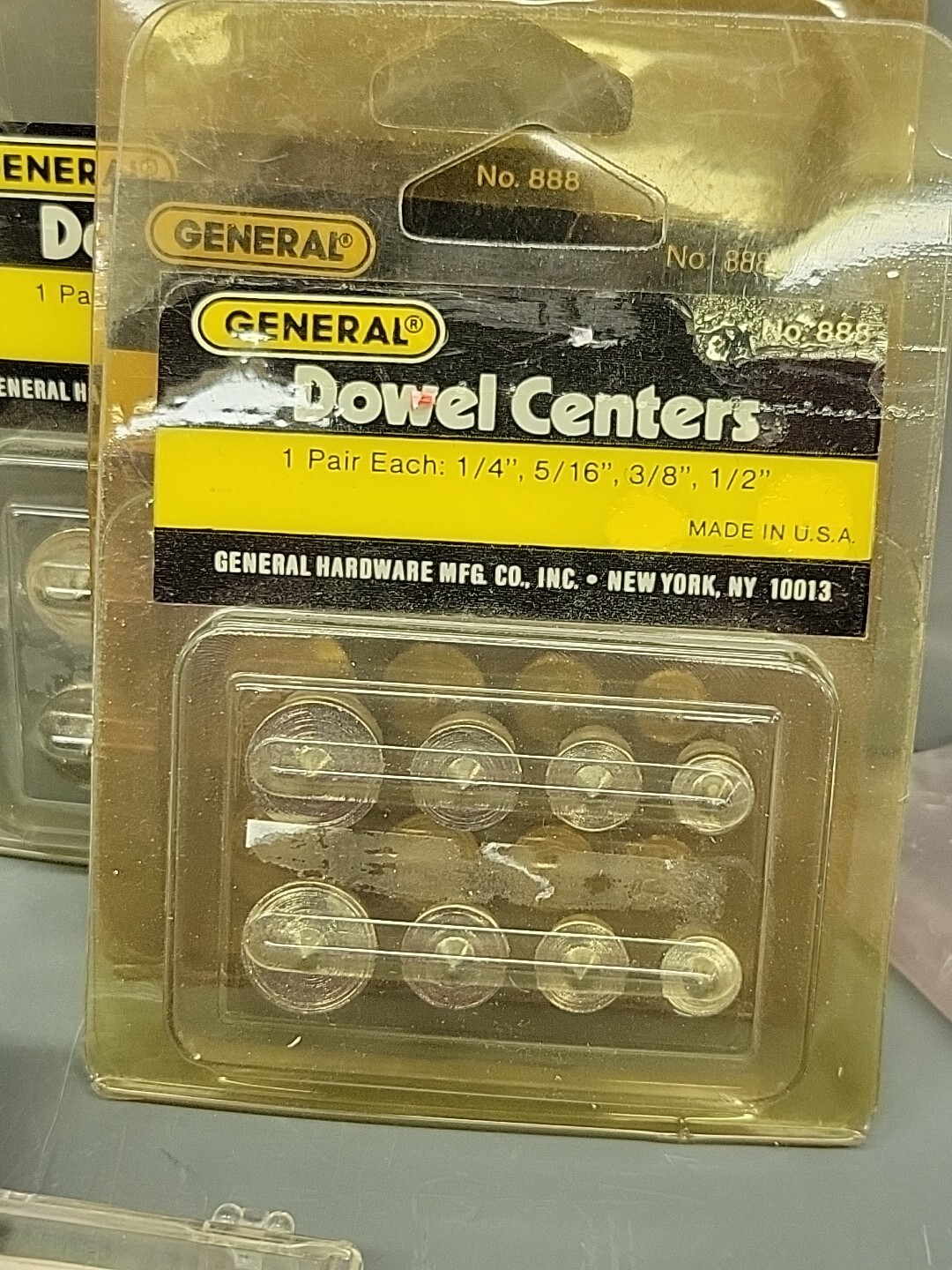 Dowel Centers General Tools 888 USA MADE 1/4 5/16 3/8 1/2 New Old Stock