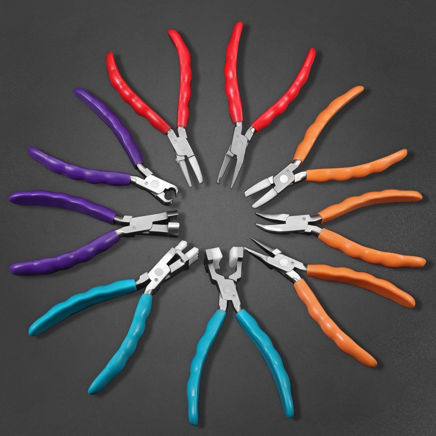 6 Inches Half Round Pliers Nylon Jaw Eyeglasses Frame 6″, Red