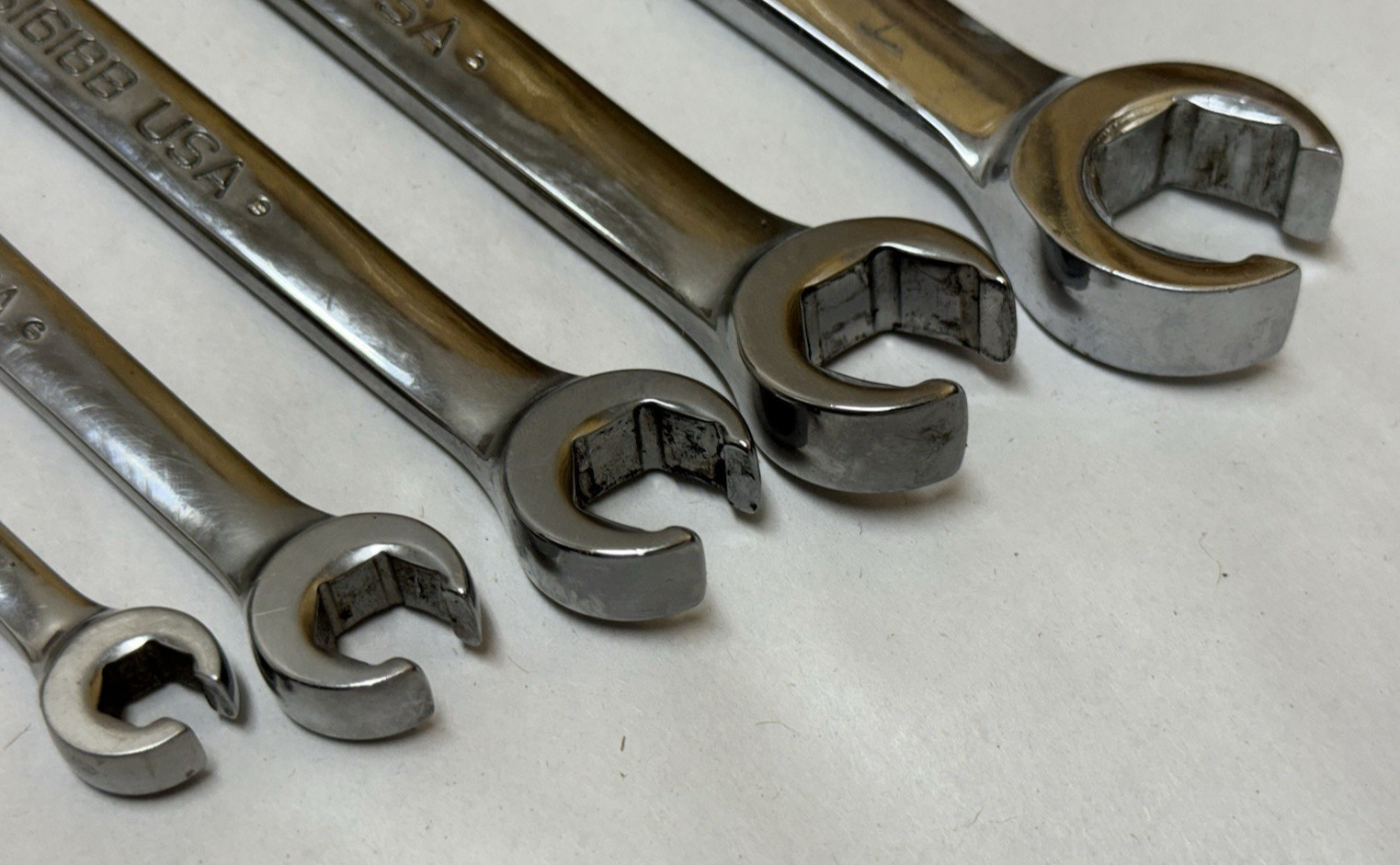 USA Snap-On 5 pc Double Flare Nut Line Wrench Set SAE 1/4 to 13/16″ RXFS605