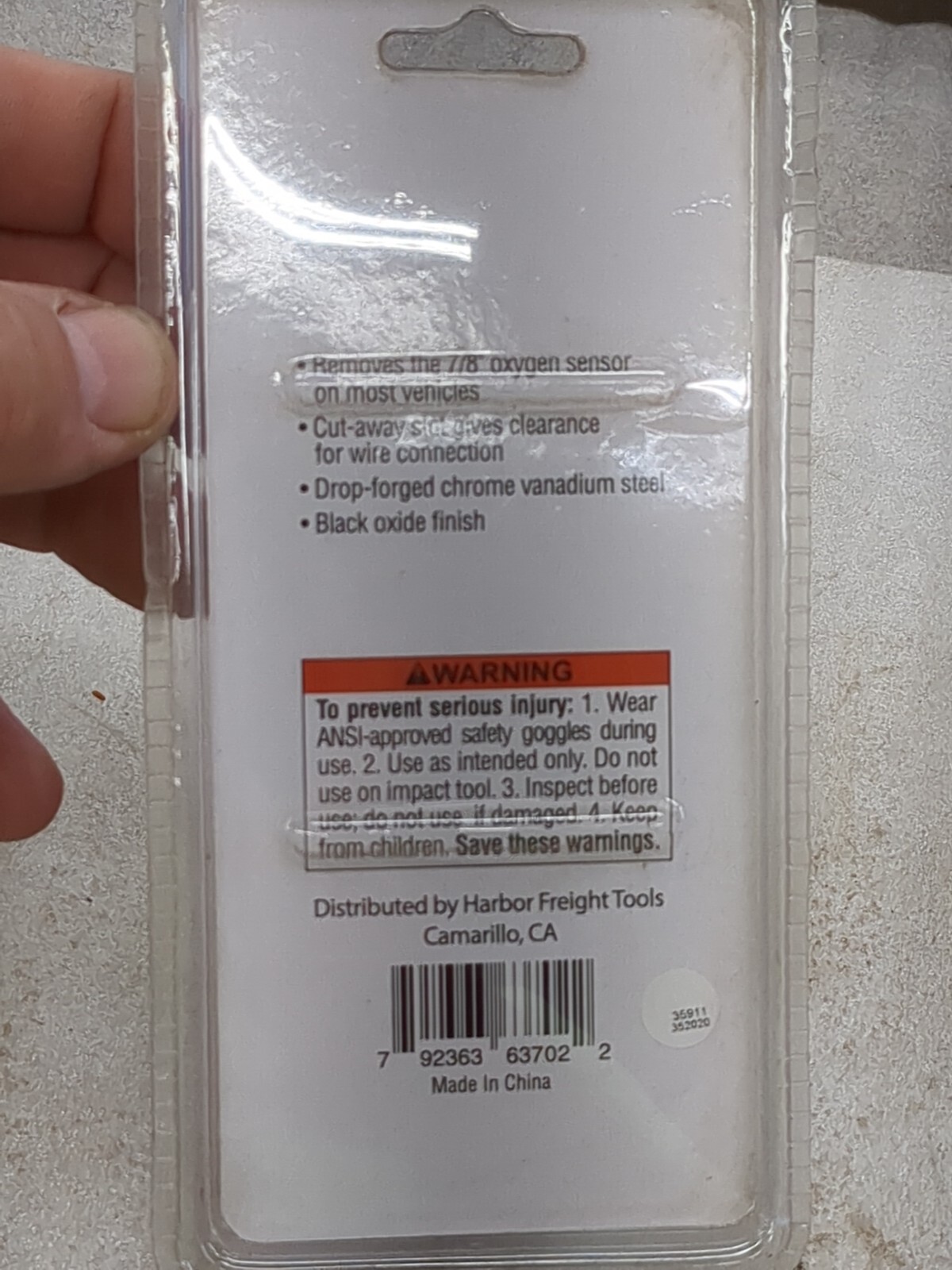 Pittsburgh 7/8″ Oxygen Sensor Socket 3/8″ Drive 63702 NEW In Package