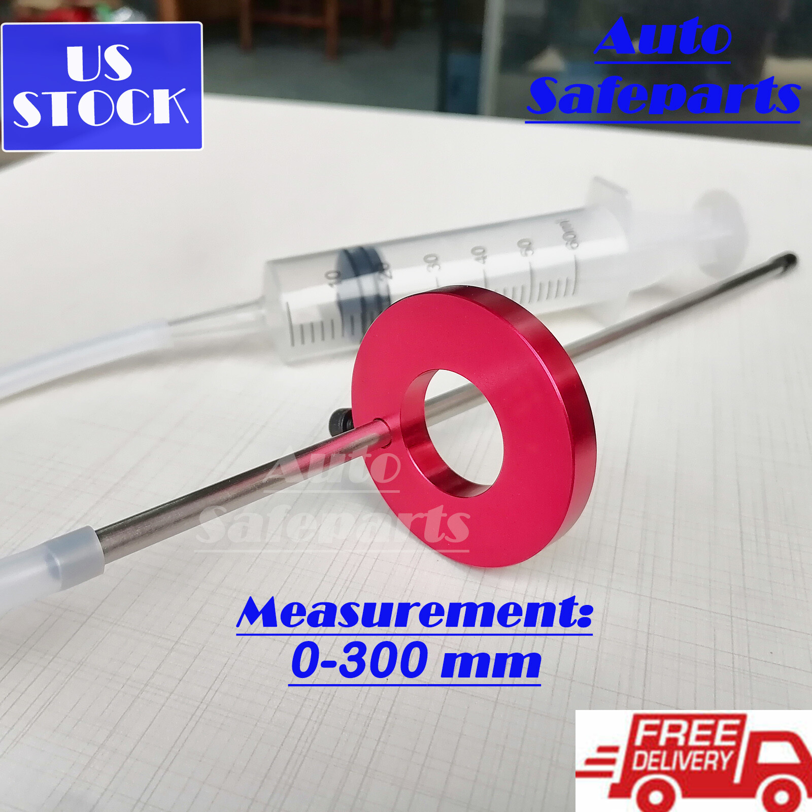 USA STOCK Forks Oil Level Gauge Front Suspension Tool for Motorcycle 0-300MM Red