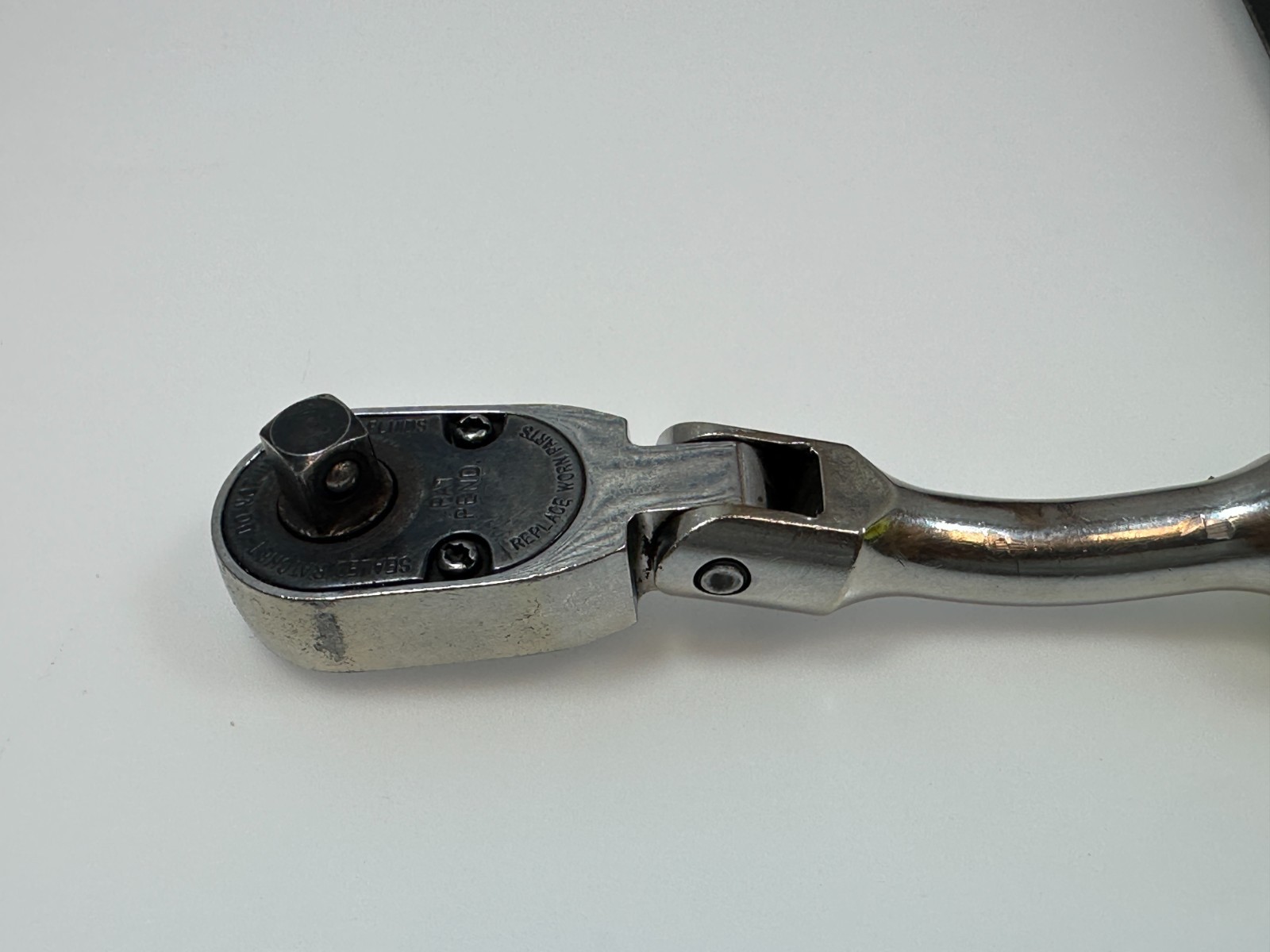 🇺🇸 Snap-on USA FHOF80 RARE 3/8” Drive Offset Flex Hi-Viz Hard Handle Ratchet
