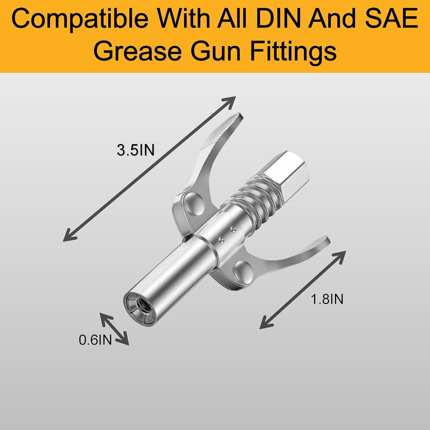 2PCS Leak-Proof Grease Gun Coupler – 12000 PSI High Pressure, Quick Connect,…